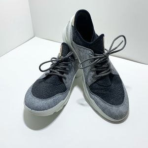 Ecco BIOM Natural Motion Gray/Black Lace Up Sneakers Shoes Men’s Sz 40